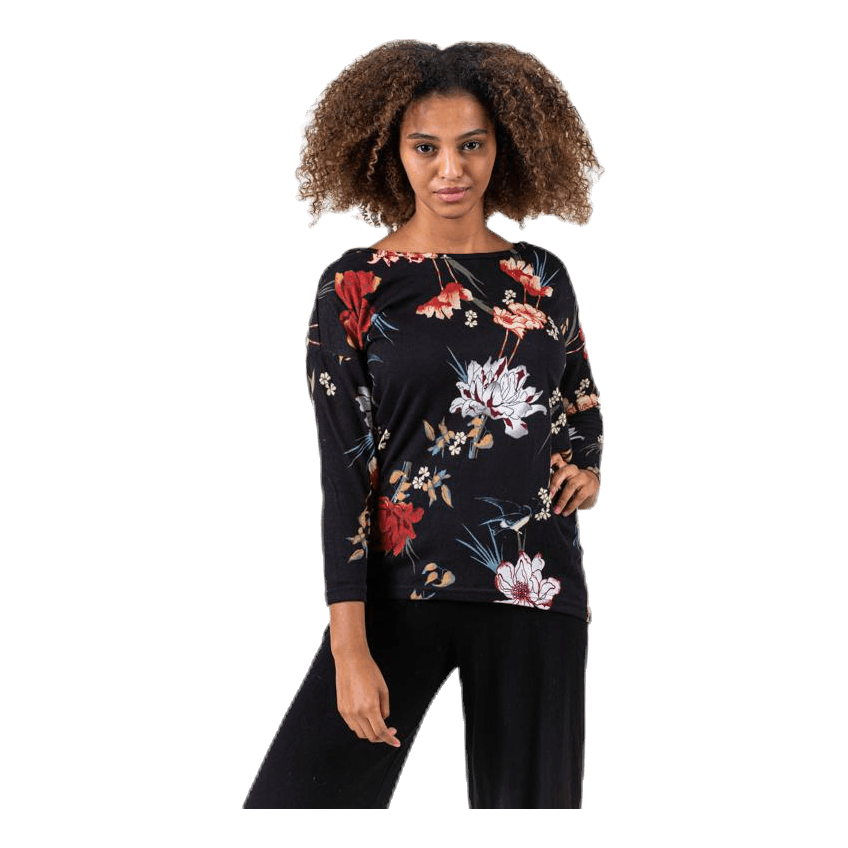 ONLY Elcos 4/5 Aop Top Patterned/Black 1 ONLY Elcos 4/5 Aop Top Patterned/Black