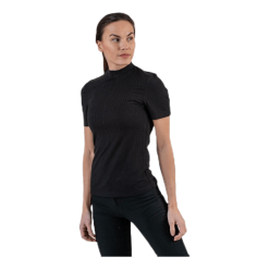 Pieces Kylie Ss T-Neck Top Black -Billig Jakker butikk 5714503637681 004 f8898595bba8435e992cb3fc00ac1151