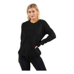 Pieces Karie Ls O-Neck Knit Black