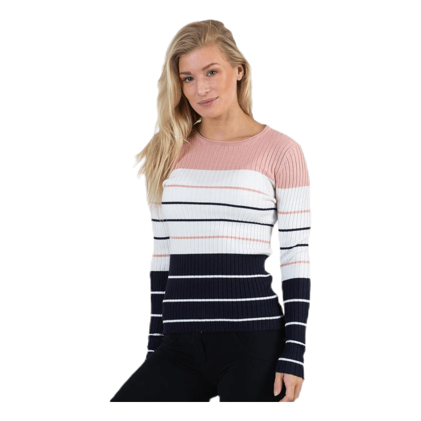 ONLY Natalia Stripe L/S Pullover Knt Red 4 ONLY Natalia Stripe L/S Pullover Knt Red - Bilde 4