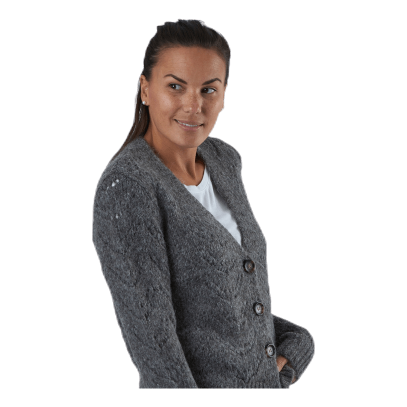 Pieces Bibi Ls Knit Cardigan Grey 2 Pieces Bibi Ls Knit Cardigan Grey - Bilde 2