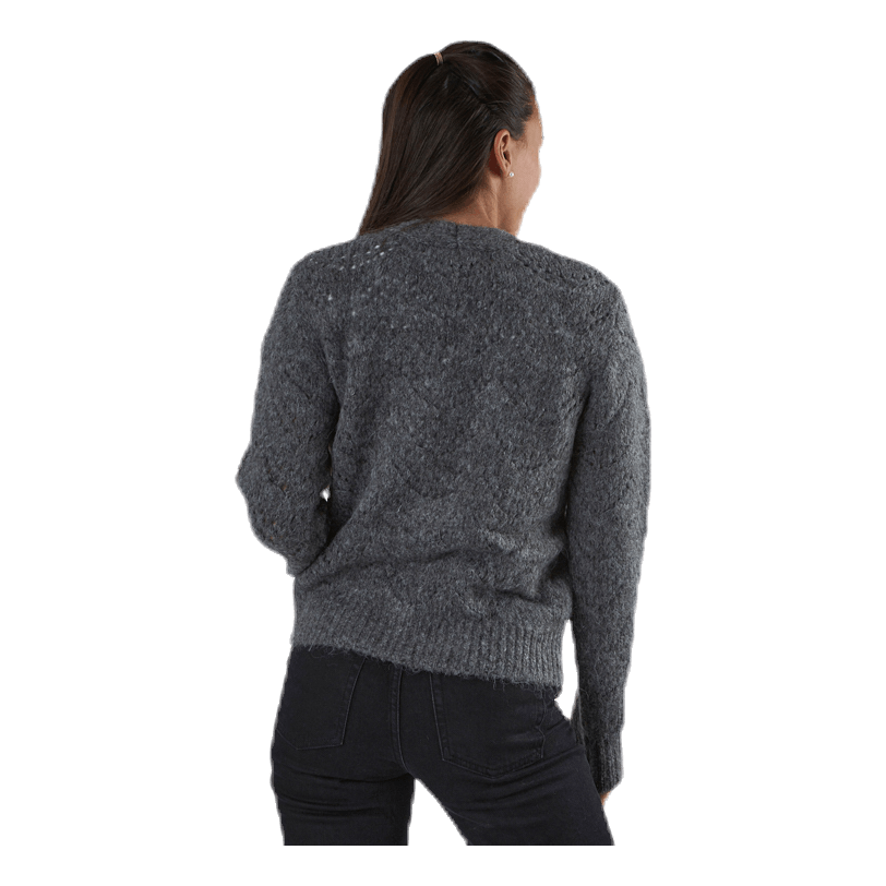 Pieces Bibi Ls Knit Cardigan Grey 3 Pieces Bibi Ls Knit Cardigan Grey - Bilde 3