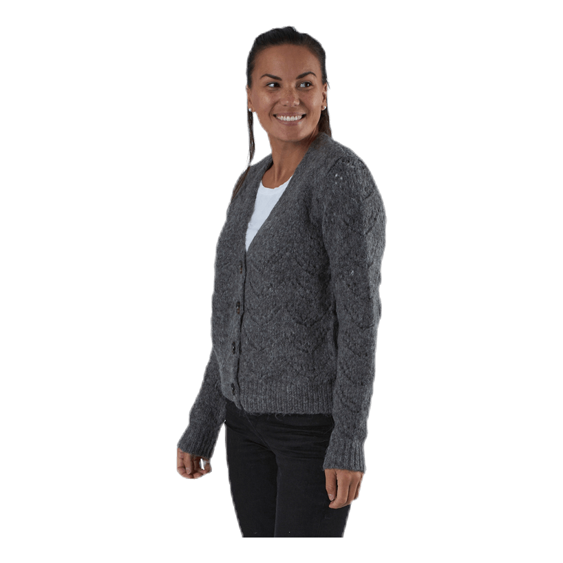 Pieces Bibi Ls Knit Cardigan Grey 4 Pieces Bibi Ls Knit Cardigan Grey - Bilde 4