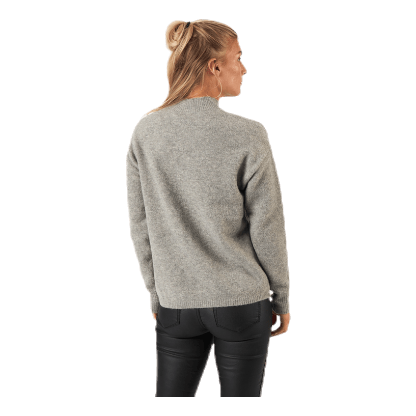 Pieces Skyla Ls O-Neck Wool Knit Grey 2 Pieces Skyla Ls O-Neck Wool Knit Grey - Bilde 2