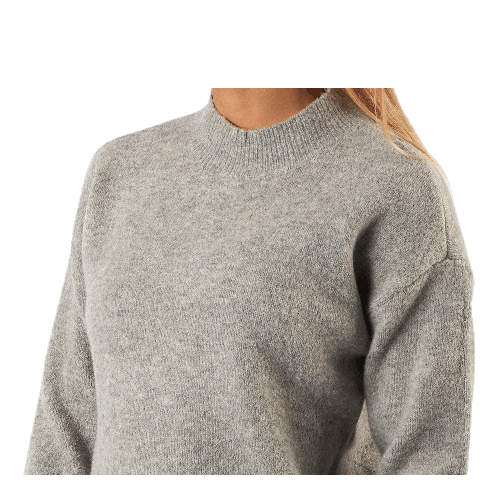 Pieces Skyla Ls O-Neck Wool Knit Grey 3 Pieces Skyla Ls O-Neck Wool Knit Grey - Bilde 3