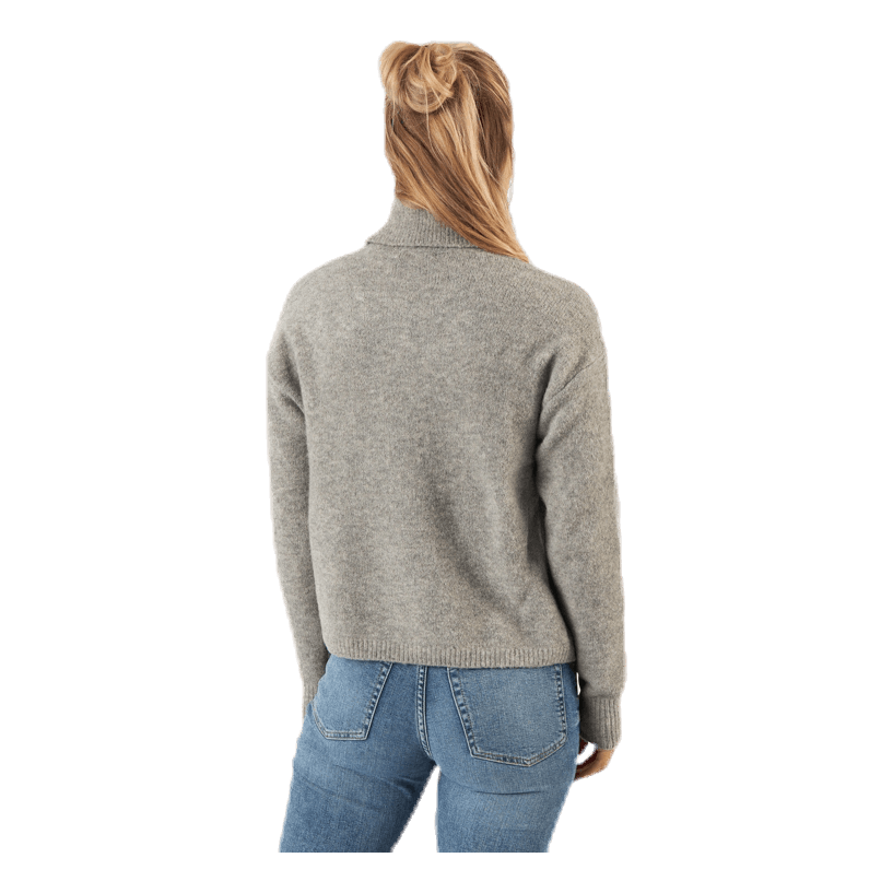 Pieces Skyla Ls Roll Neck Wool Knit Grey 2 Pieces Skyla Ls Roll Neck Wool Knit Grey - Bilde 2