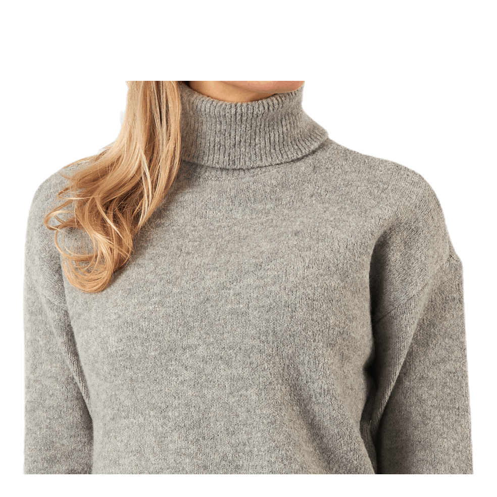 Pieces Skyla Ls Roll Neck Wool Knit Grey 3 Pieces Skyla Ls Roll Neck Wool Knit Grey - Bilde 3