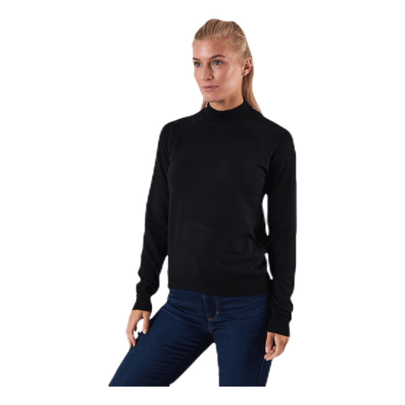Pieces Esera Ls High Neck Knit Black 2 Pieces Esera Ls High Neck Knit Black - Bilde 2