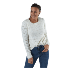 Pieces Bibi Ls Knit White