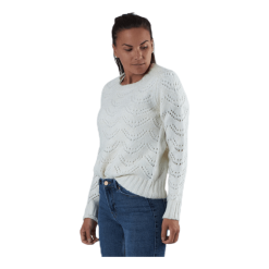 Pieces Bibi Ls Knit White -Billig Jakker butikk 5714913920083 004 7e25897d800b47e99d720010838596eb