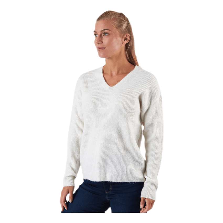 ONLY Camilla V-Neck L/S Pullover Knt White 2 ONLY Camilla V-Neck L/S Pullover Knt White - Bilde 2