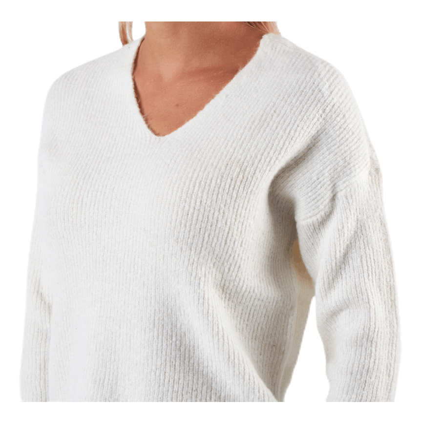 ONLY Camilla V-Neck L/S Pullover Knt White 4 ONLY Camilla V-Neck L/S Pullover Knt White - Bilde 4