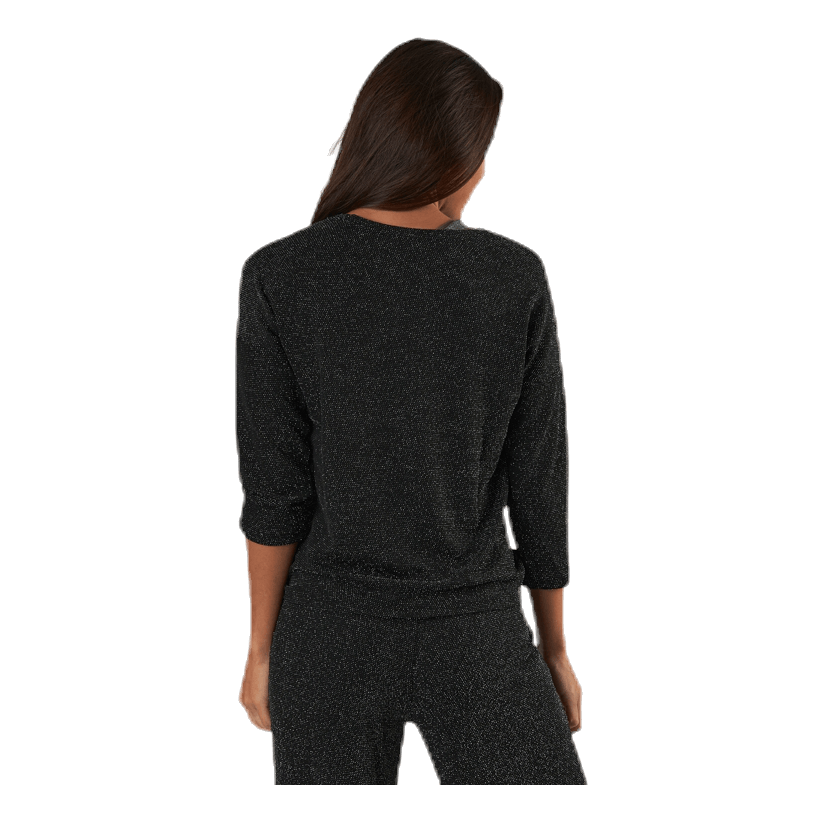 ONLY New Queen 3/4 Glitter Top Jrs Black 3 ONLY New Queen 3/4 Glitter Top Jrs Black - Bilde 3