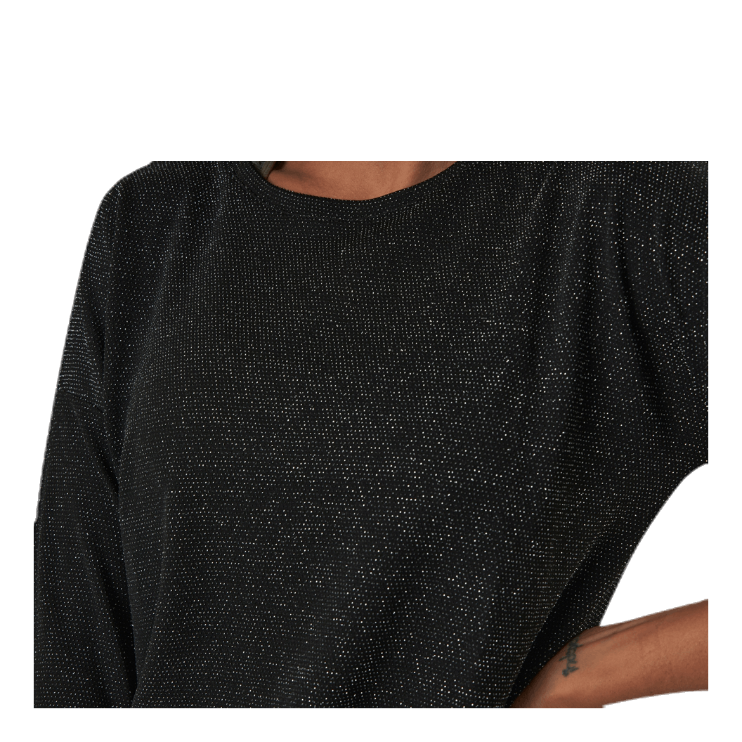 ONLY New Queen 3/4 Glitter Top Jrs Black 4 ONLY New Queen 3/4 Glitter Top Jrs Black - Bilde 4