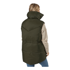 Svea W. Generous Hip Length Vest Dark Army -Billig Jakker butikk 60471 14 003