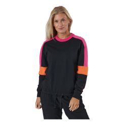 Fila Paulina Cropped Crew Sweat Black-beetroot Purple-mandarin