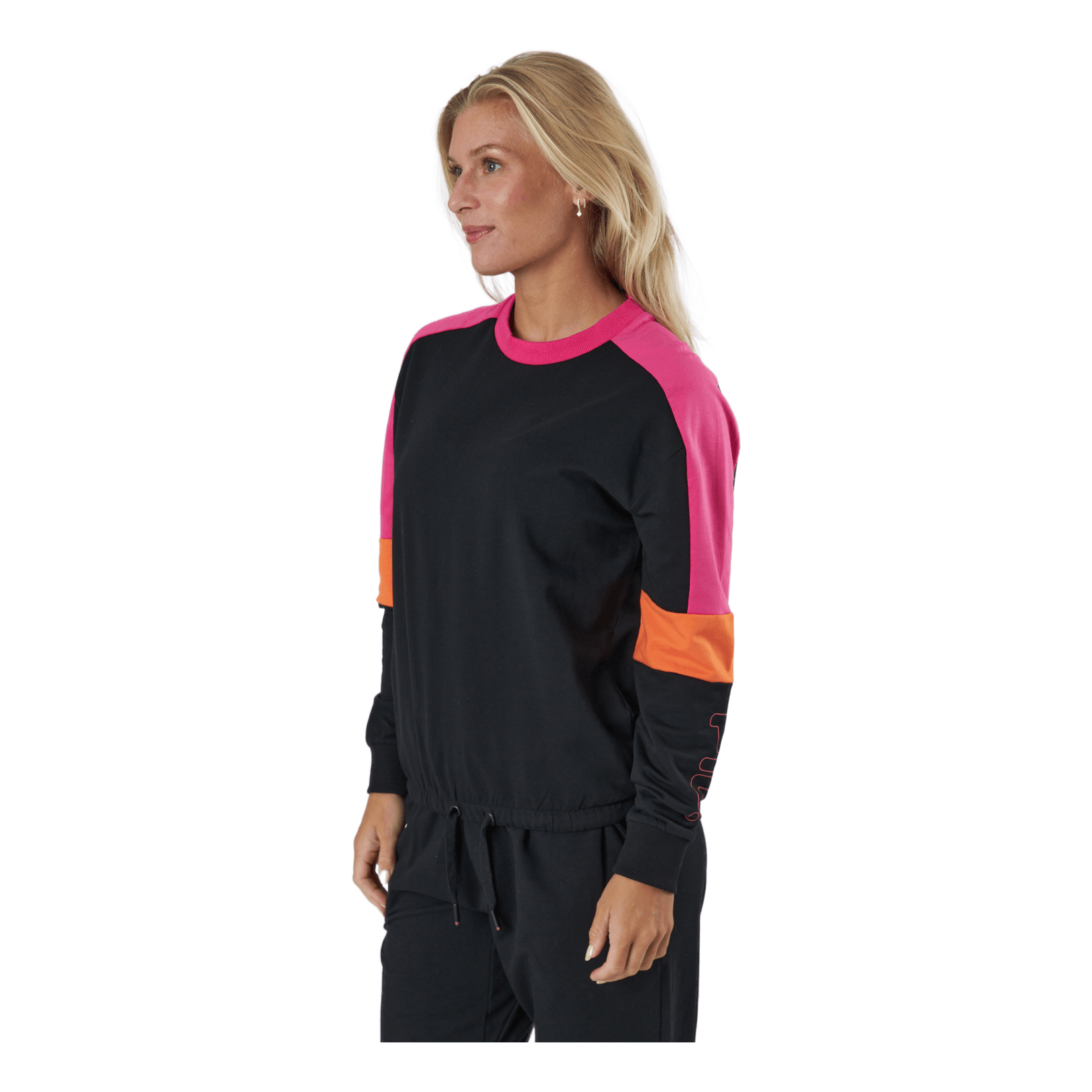Fila Paulina Cropped Crew Sweat Black-beetroot Purple-mandarin 2 Fila Paulina Cropped Crew Sweat Black-beetroot Purple-mandarin - Bilde 2