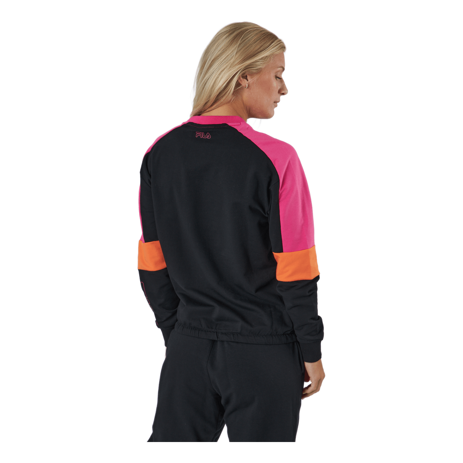 Fila Paulina Cropped Crew Sweat Black-beetroot Purple-mandarin 3 Fila Paulina Cropped Crew Sweat Black-beetroot Purple-mandarin - Bilde 3