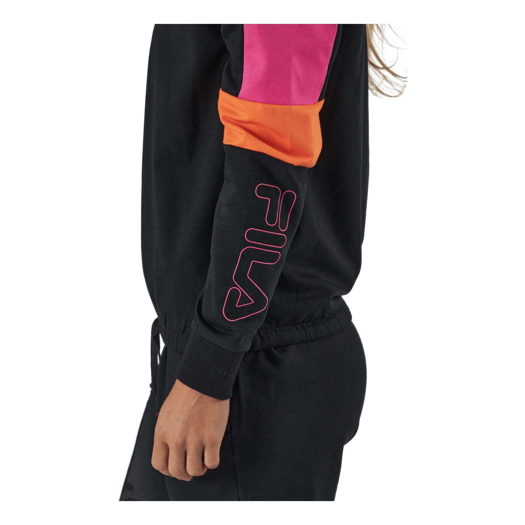 Fila Paulina Cropped Crew Sweat Black-beetroot Purple-mandarin 4 Fila Paulina Cropped Crew Sweat Black-beetroot Purple-mandarin - Bilde 4