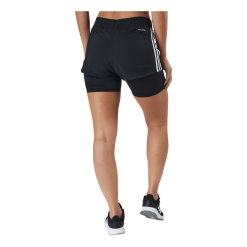 ADIDAS Pacer 3 Stripe Woven 2 In 1 Short Black / White -Billig Jakker butikk 60490 00 003