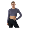 Norfolk Molly Seamless Ls Crop Top Blue