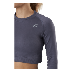 Norfolk Molly Seamless Ls Crop Top Blue -Billig Jakker butikk 60492 06 004