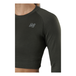 Norfolk Molly Seamless Ls Crop Top Green -Billig Jakker butikk 60492 07 004