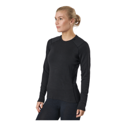 Helly Hansen W Lifa Merino Midweight Crew 990 Black -Billig Jakker butikk 60495 76 002