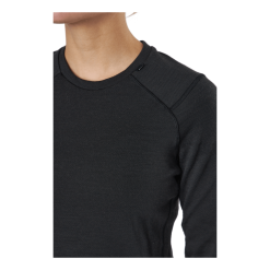 Helly Hansen W Lifa Merino Midweight Crew 990 Black -Billig Jakker butikk 60495 76 004