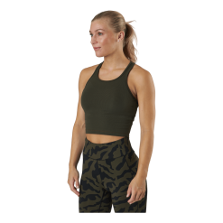 CASALL Bold Rib Crop Tank Forest Green