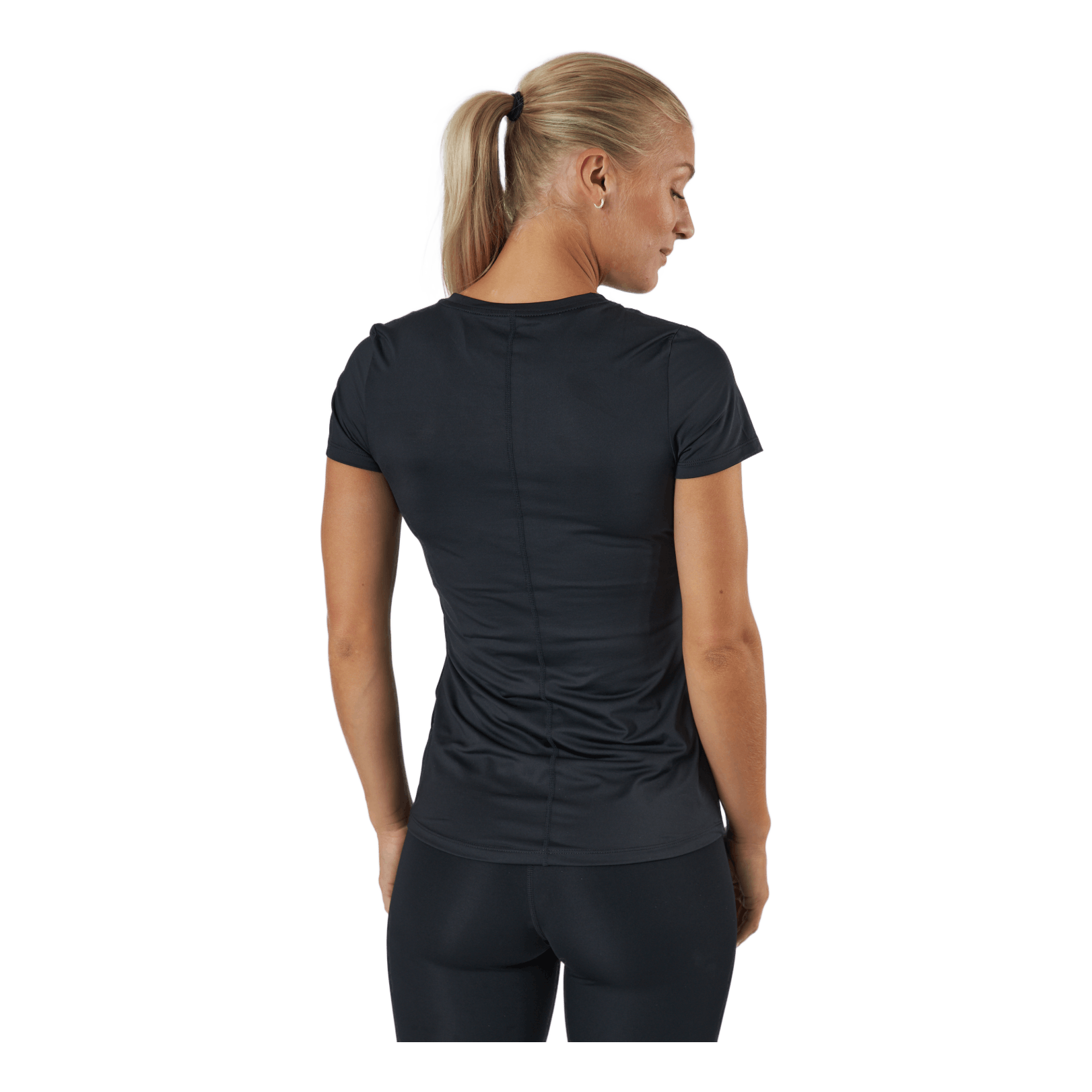 Nike Dri-FIT One Women's Slim Fit Short-Sleeve Top BLACK/WHITE 3 Nike Dri-FIT One Women's Slim Fit Short-Sleeve Top BLACK/WHITE - Bilde 3