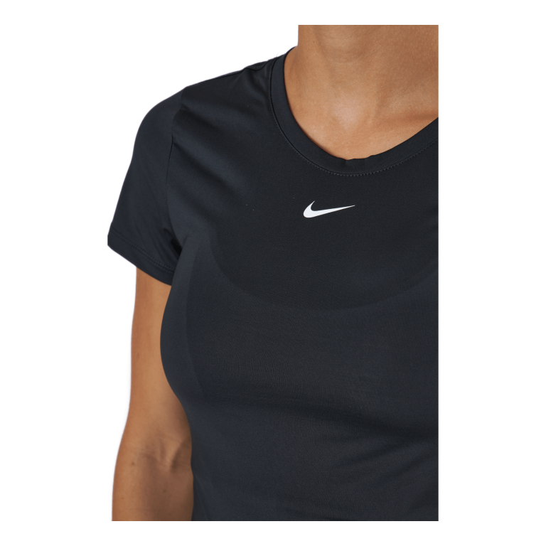 Nike Dri-FIT One Women's Slim Fit Short-Sleeve Top BLACK/WHITE 4 Nike Dri-FIT One Women's Slim Fit Short-Sleeve Top BLACK/WHITE - Bilde 4