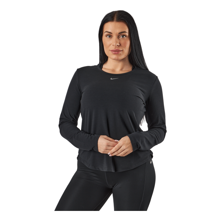 Nike Dri-FIT One Luxe Women's Standard Fit Long-Sleeve Top BLACK/REFLECTIVE SILV 1 Nike Dri-FIT One Luxe Women's Standard Fit Long-Sleeve Top BLACK/REFLECTIVE SILV