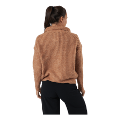 ONLY Onlemily Life L/s Zip Pullover Camel -Billig Jakker butikk 60519 42 003