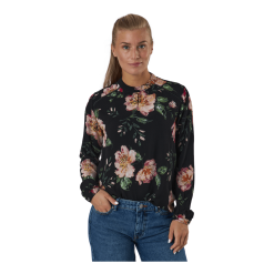 ONLY Onlnew Mallory L/s Blouse Aop Black