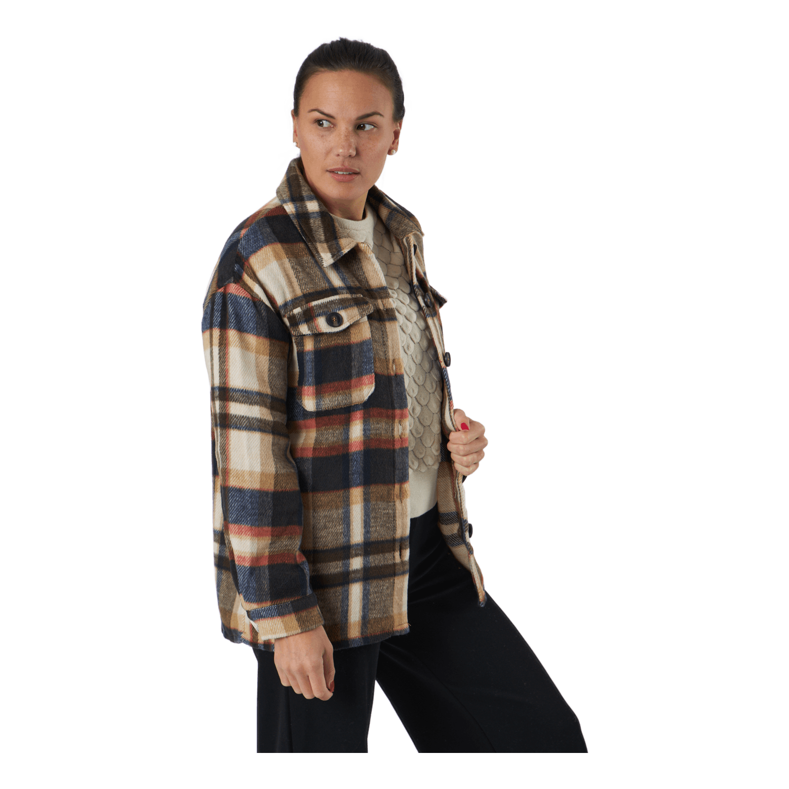 ONLY Onlmaci L/s Check Shacket Pnt Humus 2 ONLY Onlmaci L/s Check Shacket Pnt Humus - Bilde 2