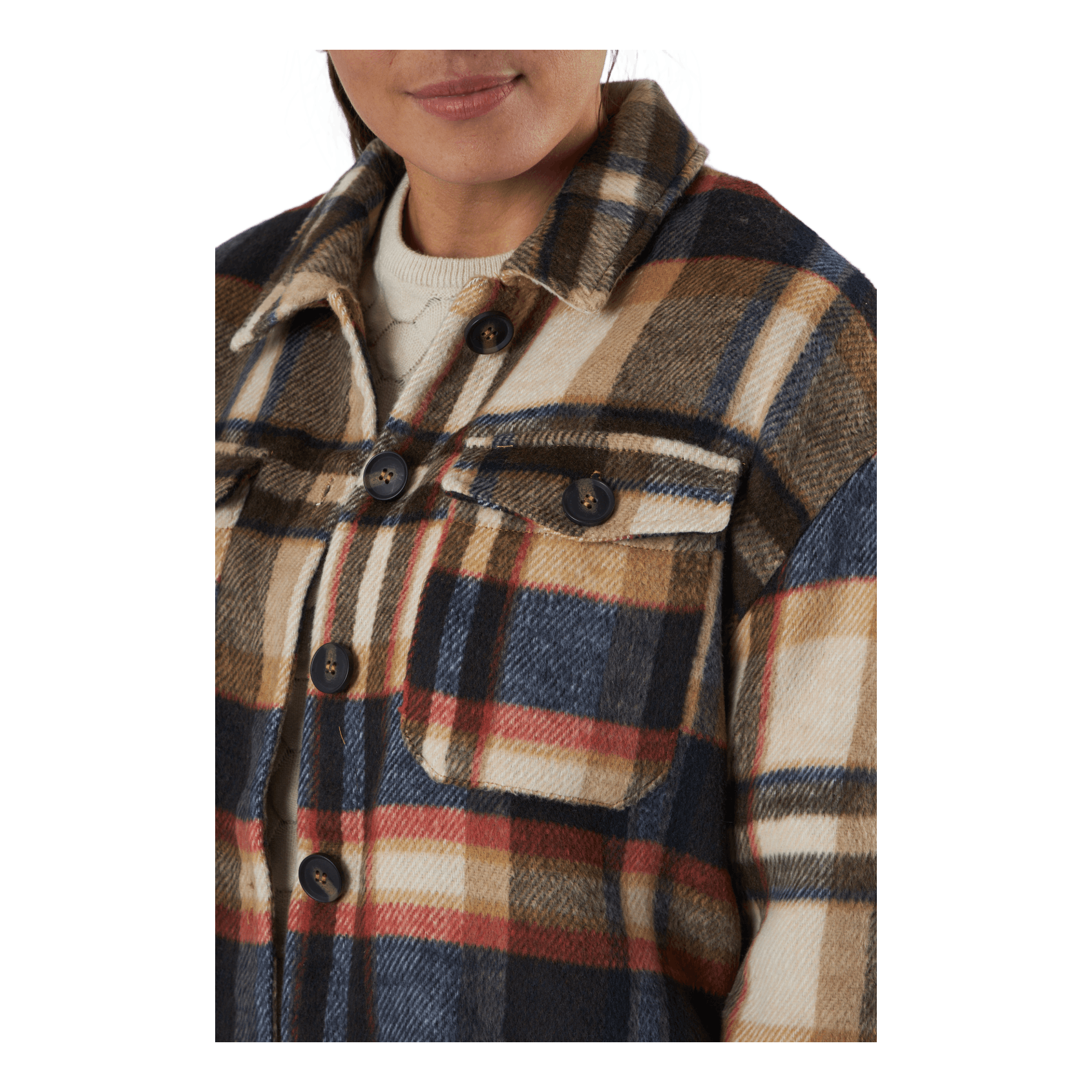 ONLY Onlmaci L/s Check Shacket Pnt Humus 4 ONLY Onlmaci L/s Check Shacket Pnt Humus - Bilde 4