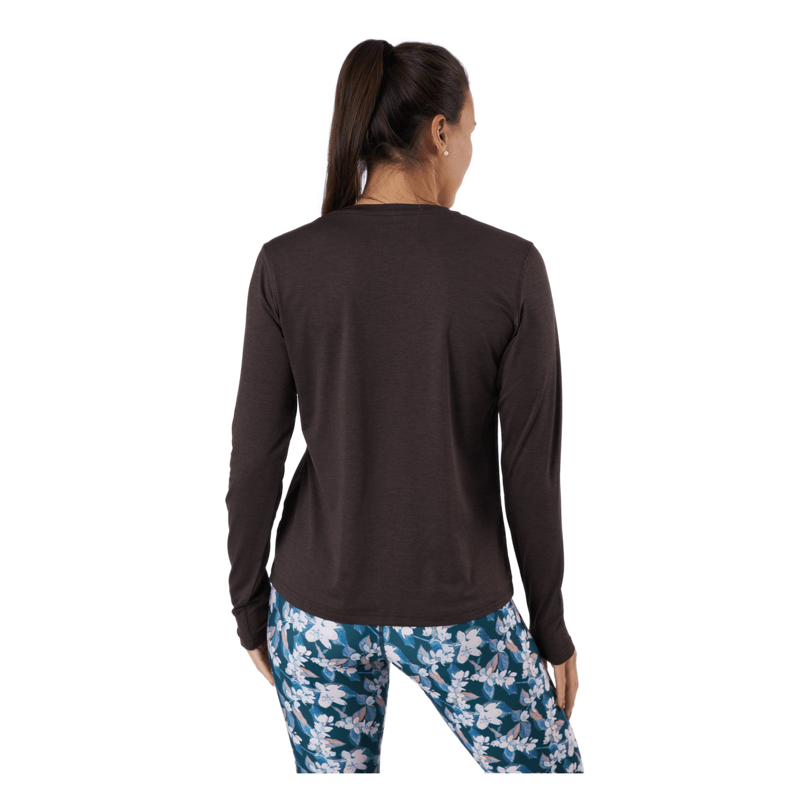 Endurance Maje W Melange L-s Tee Black Bean 3 Endurance Maje W Melange L-s Tee Black Bean - Bilde 3