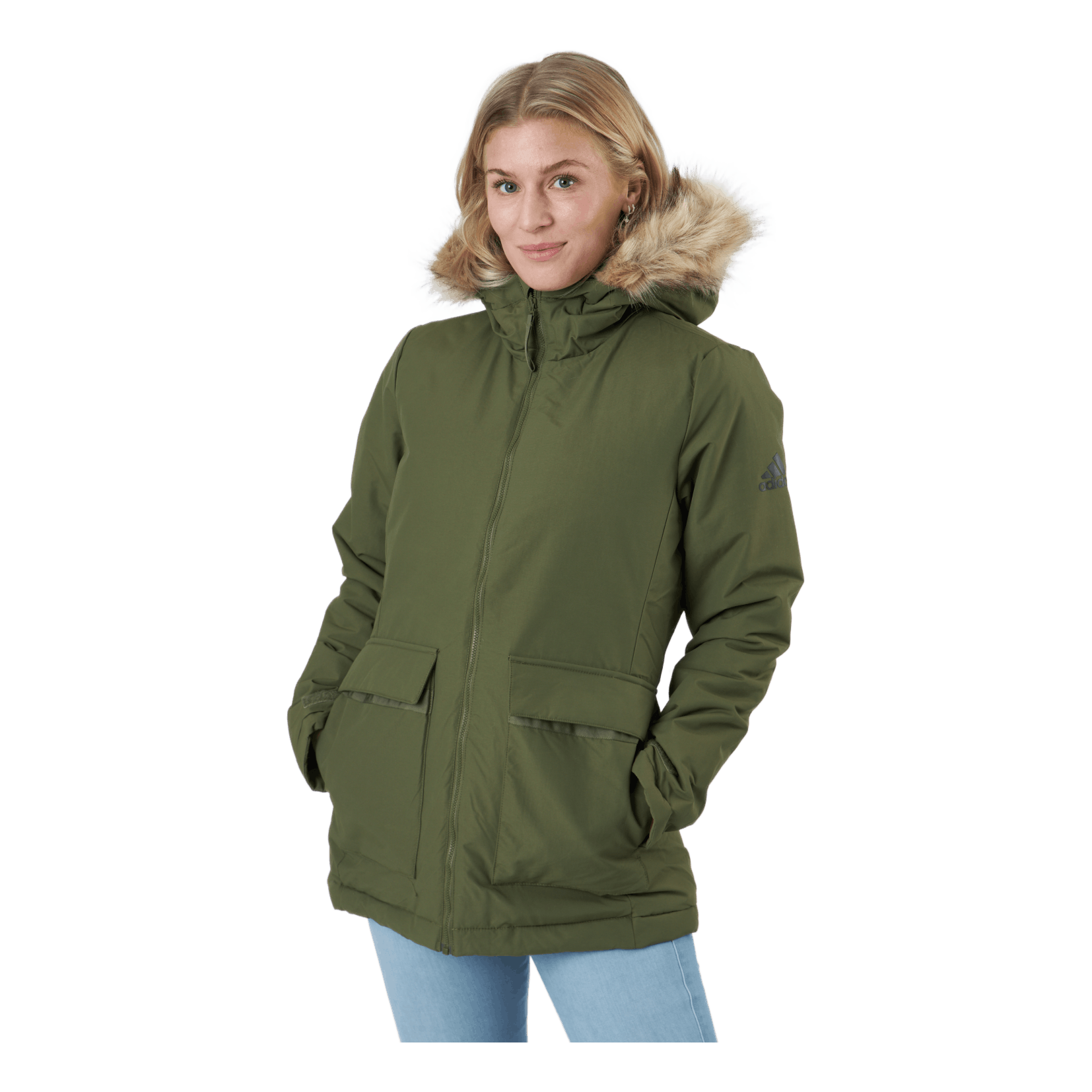 ADIDAS W Hooded Parka Focus Olive 1 ADIDAS W Hooded Parka Focus Olive