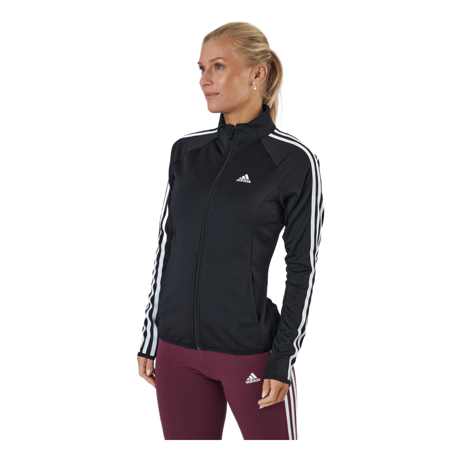 ADIDAS 3-Stripes Track Jacket Black / White 2 ADIDAS 3-Stripes Track Jacket Black / White - Bilde 2
