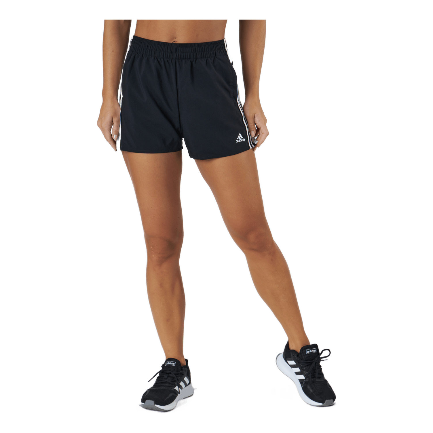 ADIDAS Woven 3-Stripes Sport Shorts Black / White 1 ADIDAS Woven 3-Stripes Sport Shorts Black / White