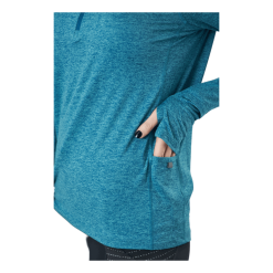 Nike Element Women's 1/2-zip R Marina/washed Teal/htr/reflect -Billig Jakker butikk 60593 53 005