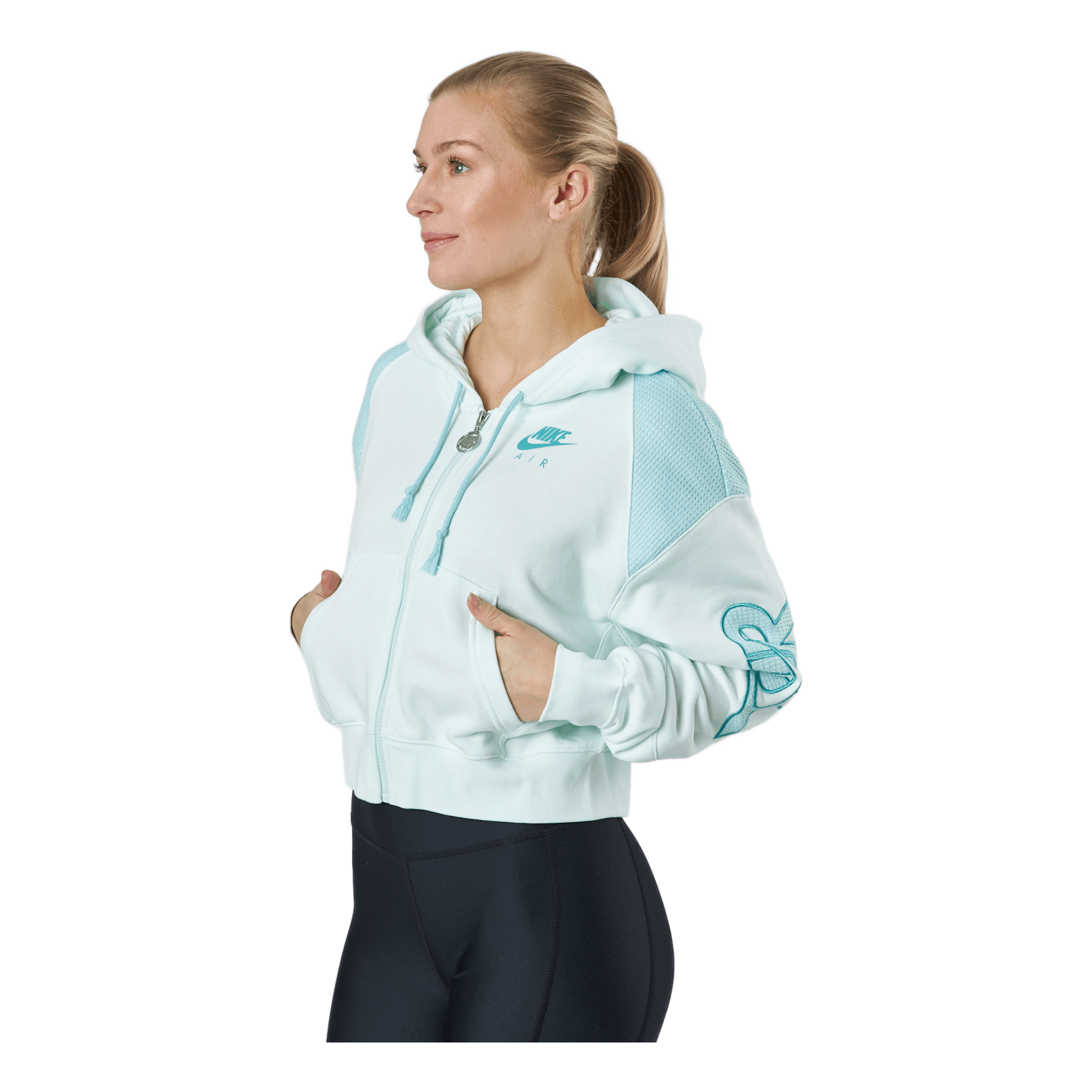Nike Air Women's Full-zip Flee Barely Green/light Dew/washed 2 Nike Air Women's Full-zip Flee Barely Green/light Dew/washed - Bilde 2