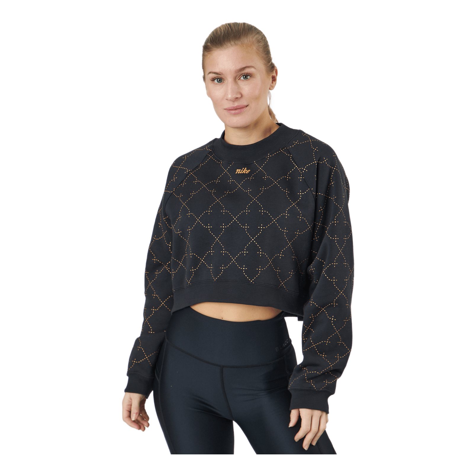Nike Dri-fit Women's Novelty F Black/metallic Gold 1 Nike Dri-fit Women's Novelty F Black/metallic Gold