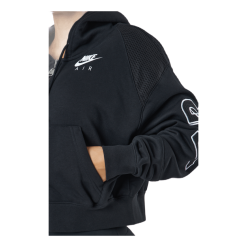 Nike Air Women's Full-zip Flee Black/black/white -Billig Jakker butikk 60594 00 007