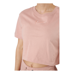 Nike W Nsw Crop Ss Tee Prnt Rose Whisper/white -Billig Jakker butikk 60594 79 004