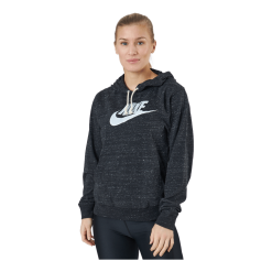 Nike Sportswear Gym Vintage Women's Pullover Hoodie BLACK/WHITE