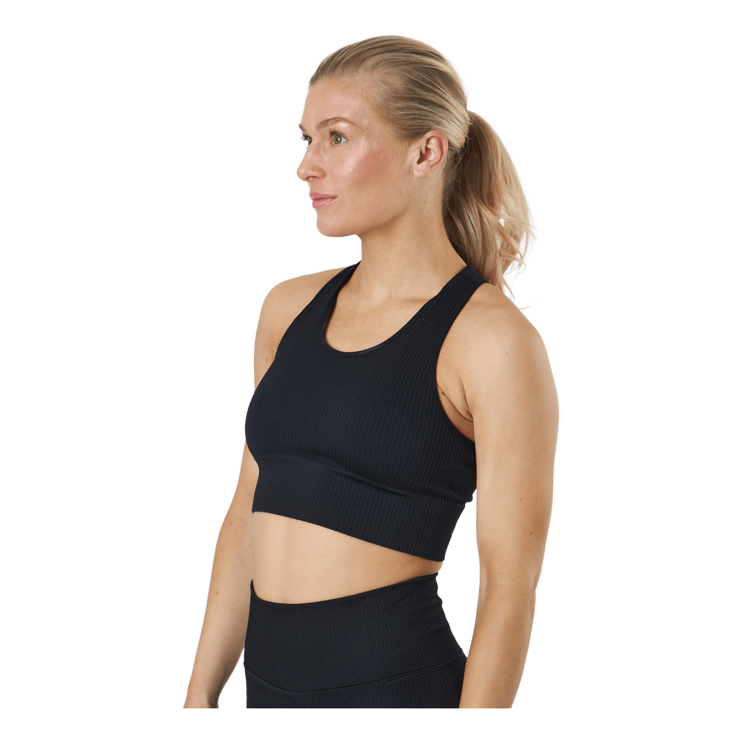 BLACC Rib Seamless Crop Top Black 4 BLACC Rib Seamless Crop Top Black - Bilde 4
