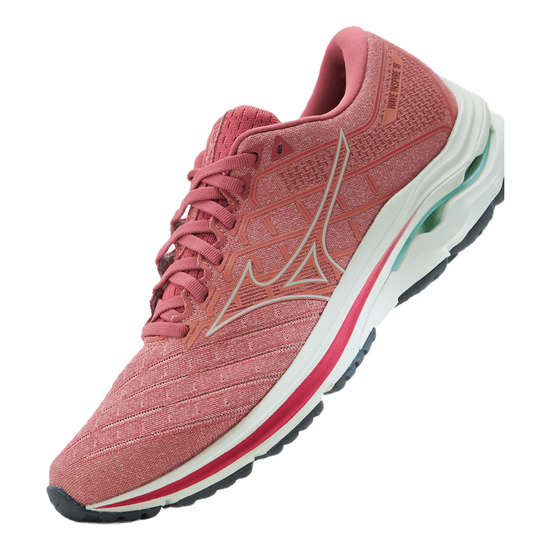 Mizuno Wave Inspire 18 W Rosette/snow White/garnet Rose 6 Mizuno Wave Inspire 18 W Rosette/snow White/garnet Rose - Bilde 6