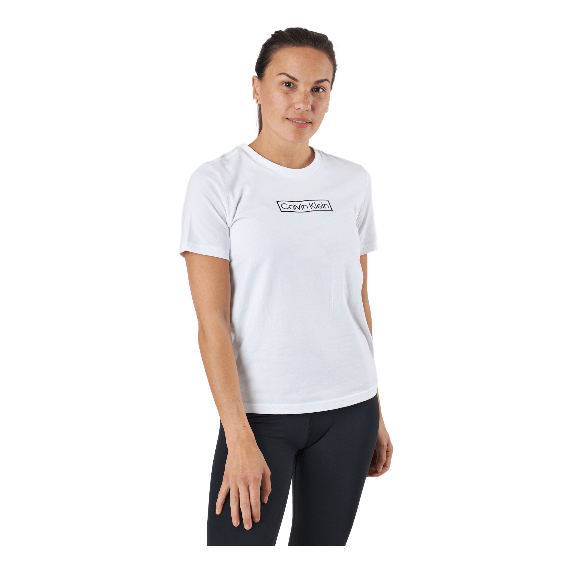 Calvin Klein S/s Crew Neck White 1 Calvin Klein S/s Crew Neck White